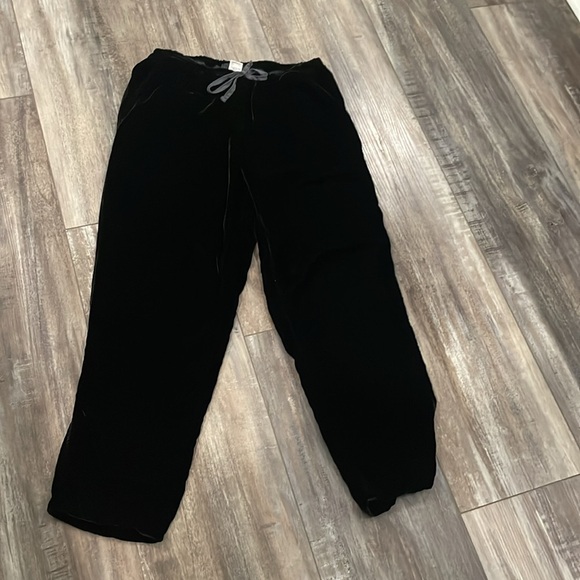 CP Shades Black Velvet Amal Straight Leg Pants medium - Picture 2 of 4
